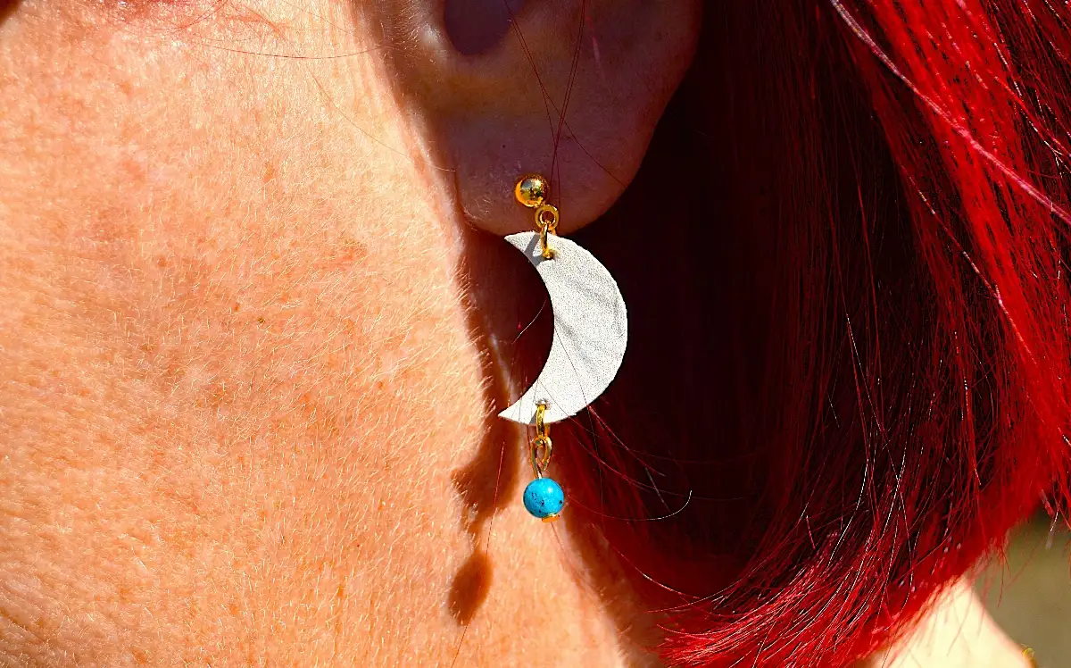 Lunes Pierres (Boucles d'oreilles)
